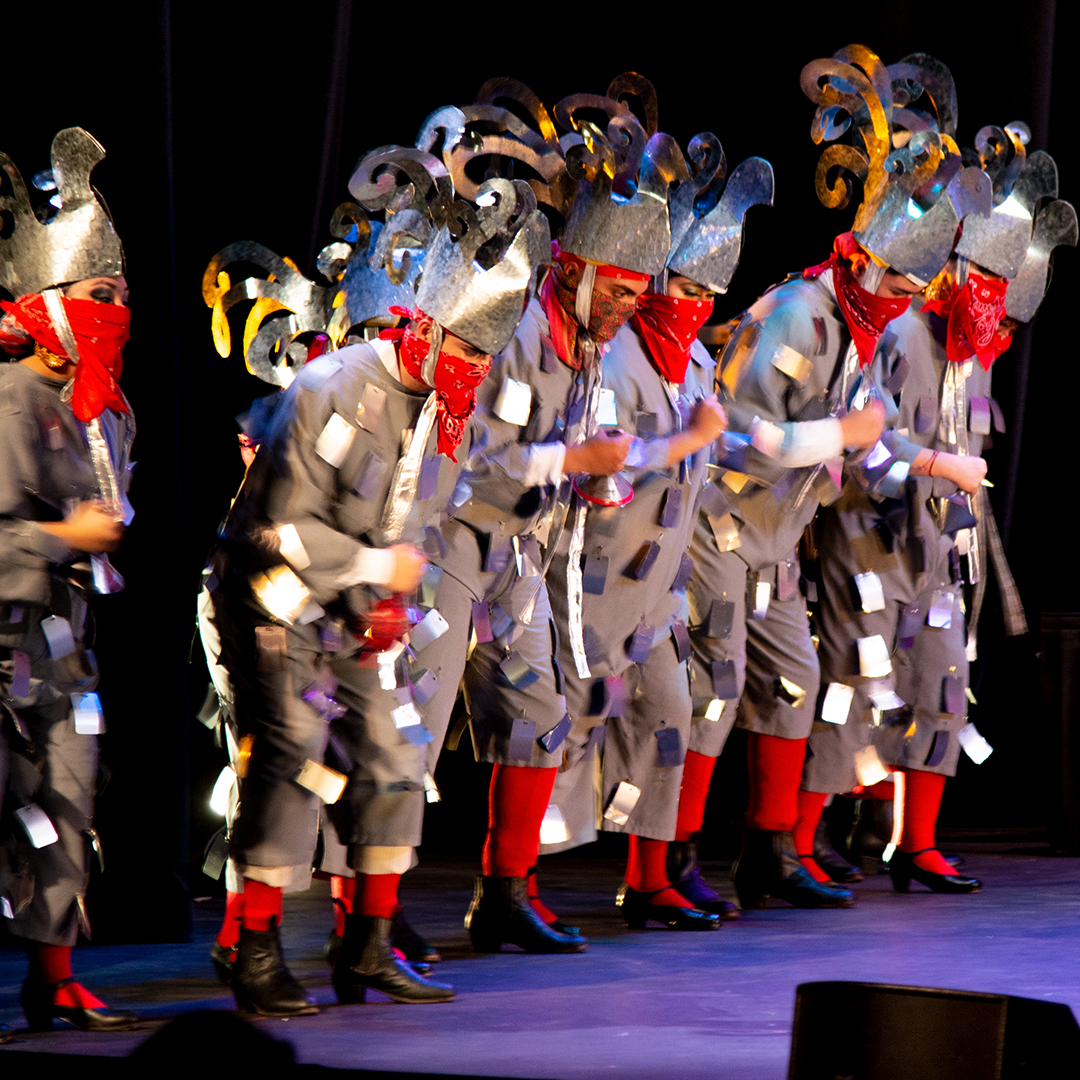 The Mexican Dance Company performing an indigenous dance simulating the courting of a wild bird